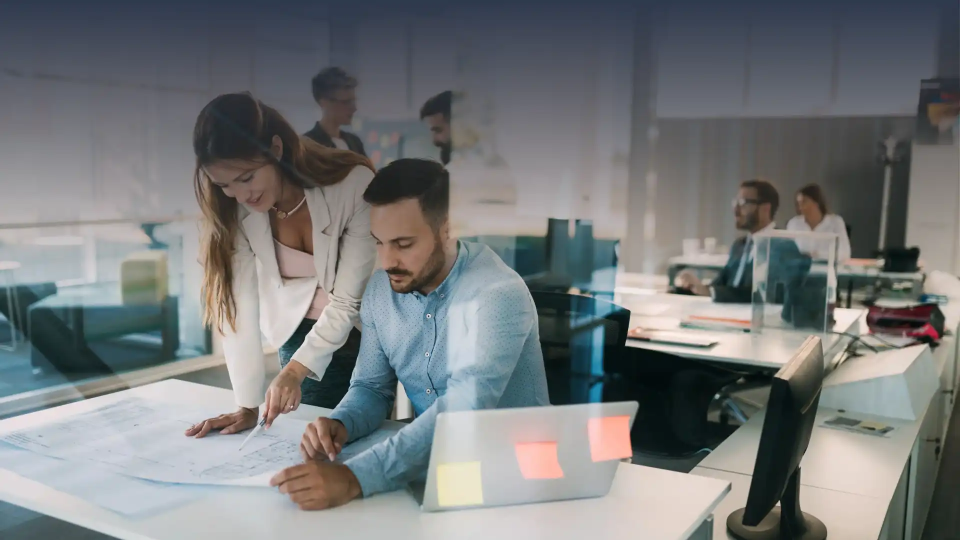 Business meeting discussing suspected breach response