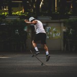 skateboarder doing a trick
