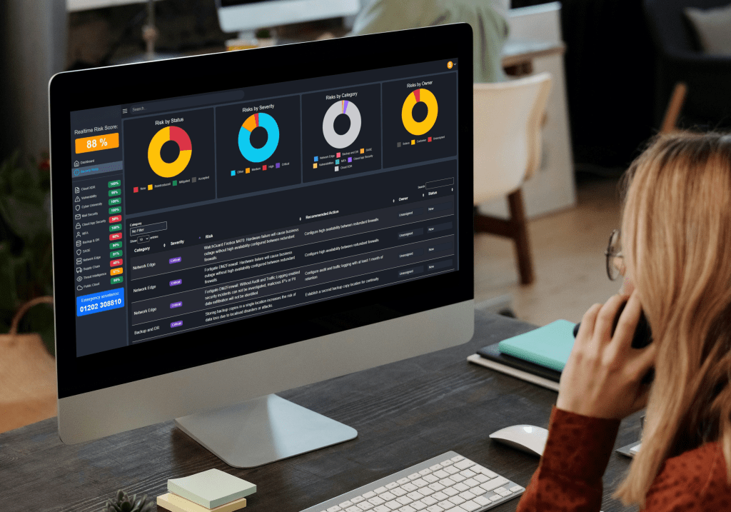 Woman reviewing vulnerabilities