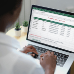 Employee reviewing sensitive information